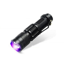 1W escorpión de caza de la batería AA mini linterna ultravioleta linterna LED
